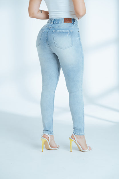 Jean Skinny Roto Casual para Mujer - American Jeans