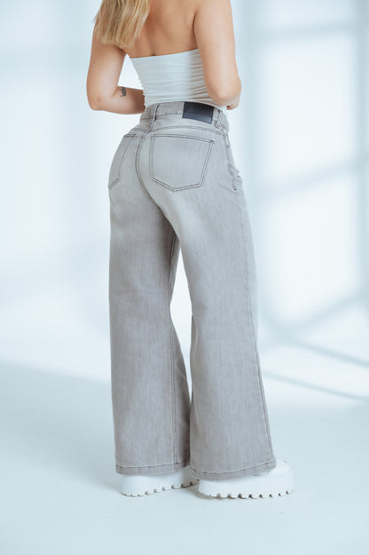 Wide Leg Jeans Rígido para Mujer - American Jeans