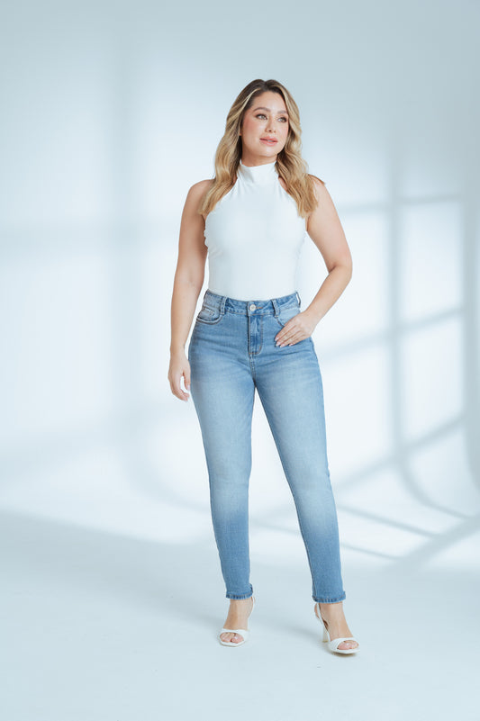Jean Skinny Desgastado para Mujer - American Jeans