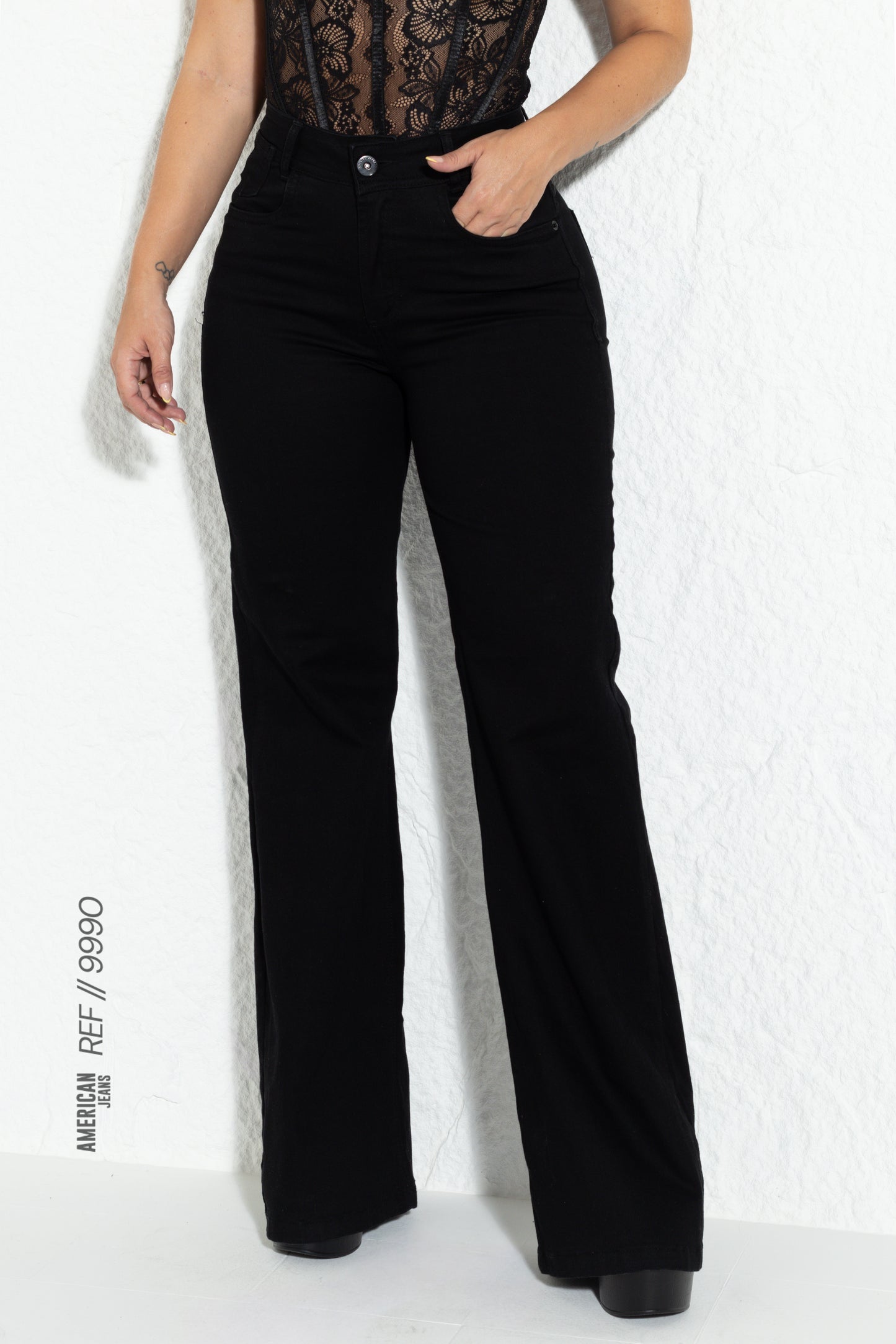 Jeans Campana Negro
