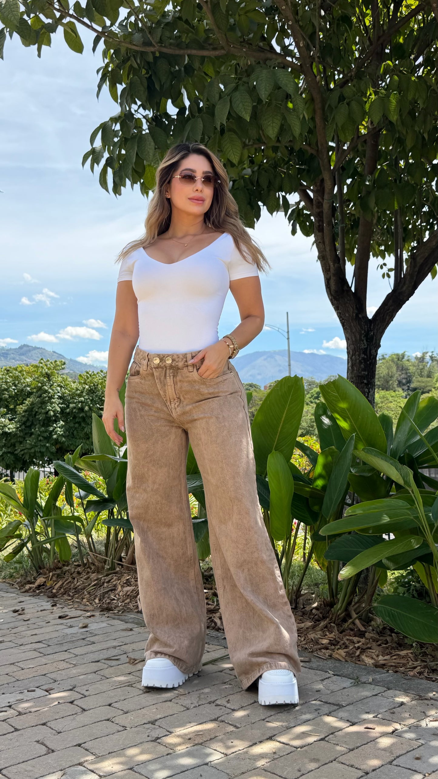 Jeans Palazzo Camel Ref 10019