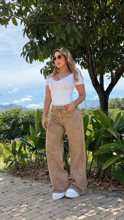 Jeans Palazzo Camel Ref 10019