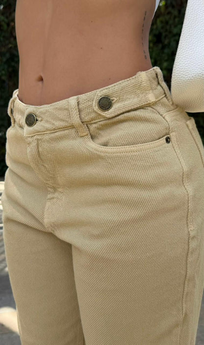Mom Jeans Mostaza Ref 10038